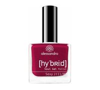 alessandro Hybrid - Esmalte sexy Jill de color rojo oriental combinado con un ligero brillo - en solo 3 pasos - uñas perfectas sin LED - hasta 10 días de duración! 8 ml