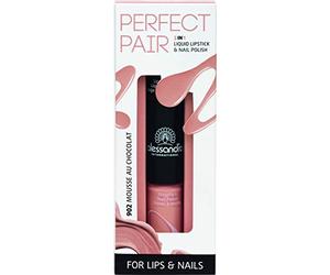 alessandro Perfect Pair 2 en 1 pintalabios y esmalte de uñas Mousse au Chocolate, 10 ml