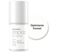 alessandro Striplac Esmalte de uñas UV French White Milky - Opaco y resistente a los arañazos hasta 15 días - Fácil aplicación - Tecnología de extracción suave - Vegano - Blanco, 6,5 ml