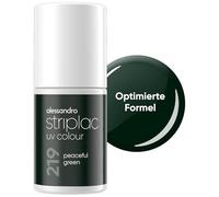 alessandro Striplac - Esmalte de uñas UV Peaceful Green - Opaco y resistente a los arañazos hasta 15 días - Fácil aplicación - Tecnología de extracción suave - Vegano - Verde, 6,5 ml
