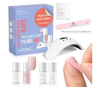 alessandro Striplac - Juego de esmalte de uñas UV para uñas normales con | Juego de uñas de gel para casa con Prime Coat para uñas normales y suaves, flexibles, sin acetona, sin HEMA y vegano