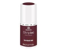 alessandro Striplac Peel or Soak VEGAN- Velvet Red - Esmalte de uñas LED en color rojo aterciopelado oscuro - Para uñas perfectas en 15 minutos, 8 ml