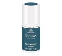 alessandro Striplac Peel or Soak - Vegano - Petrol Love - Esmalte de uñas LED en azul petróleo con brillo - Para uñas perfectas en 15 minutos, 8 ml