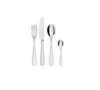 Alessi 5180s24m Nuovo Milano Juego de cubiertos monobloque 18/10 de acero inoxidable pulido, 24 piezas