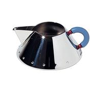 Alessi 9096 - Jarra de acero inoxidable para leche, color plateado y azul
