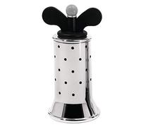 ALESSI 9098 B Molinillo de Pimienta de Diseño con Aletas, Acero Inoxidable y Resina Termoplástica, Negro