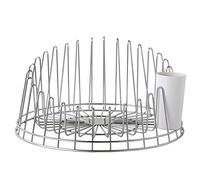 Alessi A Tempo - escurrecubiertos (Escurreplatos de sobremesa, Acero inoxidable, Color blanco, Acero inoxidable, Resina termoplástica, Pauline Deltour)