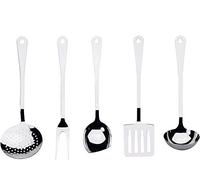 Alessi - AJM19S5 L - Servicio de Cubiertos de Cocina de Diseño, en Acero Inoxidable 18/10 Brillante, 5 Piecas