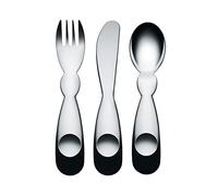 Alessi AM41S3 Alessini, Servicio de cubiertos para niños en acero inoxidable 18/10 Cuchara, tenedor, cuchillo