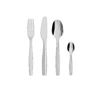 Alessi ANF06S24 Itsumo - Servicio de cubiertos compuesto de seis cucharas, seis tenedores, seis cuchillos, seis cucharas para café en acero inoxidable 18/10.