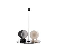 Alessi ASG02 Cruet: Sal y Pimienta, Acero Inoxidable, Negro/Blanco, 1 cm