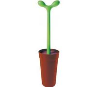 Alessi Merdolino - Escobilla de baño de resina termoplástica, color marrón