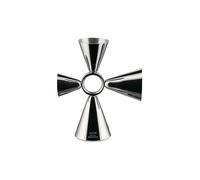 Alessi Vaso medidor The Tending Box GIA28 – Acero inoxidable 18/10 con 4 dosificadores 1,5/3/4/6 cl