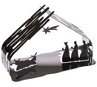 Alessi Bark Crib BM09 Belén de Diseño con Detalles Dorados, Acero Inoxidable, Pulido, M