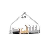 Alessi Bark Crib BM09 Belén de Diseño con Detalles Dorados, Acero Inoxidable, Pulido, M
