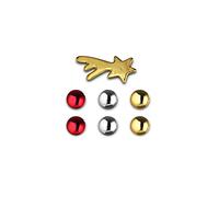 Alessi Bark for Christmas BM06MAGN13 - Juego de Imanes Navideños de Design Decorativo, Fabricados en Porcelana, Multicolor