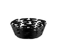 ALESSI BARKET CESTO REDONDO ACERO Y RESINA NEGRO 18cm