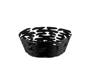 ALESSI BARKET CESTO REDONDO ACERO Y RESINA NEGRO 18cm