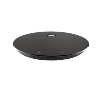 Alessi Plissé MDL16 B - Balanza de Cocina Digital de Diseño, Colgable con Soporte de Pared, en Resina Termoplástica y Vidrio Templado, Batería Recargable, Negro