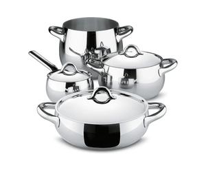 Alessi Batería de cocina Mami 7 piezas acero inoxidable