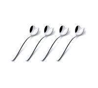 Alessi Big Love - Set Cucharillas para Helado Corazón, Acero Inox 18/10 | Set de cuatro cucharillas diseñado por Miriam Mirri, con forma de corazón, para helado y postres