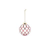 ALESSI Bola de Navidad 9cm DELIGHT Blanco/Rojo rojo