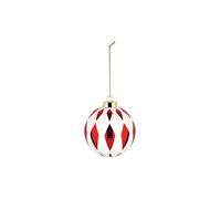 ALESSI Bola de Navidad 9cm DELIGHT Blanco/Rojo rojo