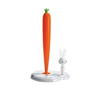 Alessi - Bunny & Carrot ASG42W - Portarrollos de Diseño para Papel de Cocina, en Resina Termoplástica, Blanco
