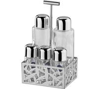 Alessi Set menaje Cactus! – Aceitera, vinagrera, salero, pimentero y especiero – Vidrio, acero inox.