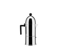 Alessi Cafetera acero 6 tazas inducción La cúpula negra by Eleganza y Tecnología