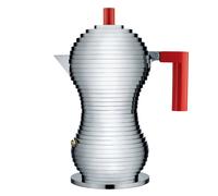 Alessi Cafetera de espresso Pulcina 6 tazas asa roja
