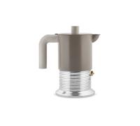 Alessi vite - cafetera espresso de 3 tazas, color gris, compacta y de