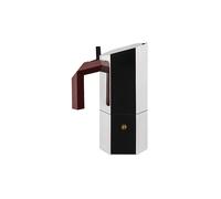 ALESSI Cafetera exprés MENHIR de acero inoxidable para 6 tazas plata