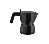 Alessi Moka DC06/1 B - Cafetera para Café Exprés de Design, Mango y Mando en PA, 1 Taza, Negro