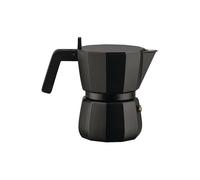 Alessi Moka DC06/3 B - Cafetera para Café Exprés de Design, Mango y Mando en PA, 3 Tazas, Negro