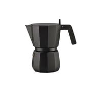 Alessi Moka DC06/6 B - Cafetera para Café Exprés de Design, Mango y Mando en PA, 6 Tazas, Negro