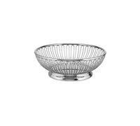 ALESSI Cesta de alambre redonda de 20 cm de acero inoxidable plata