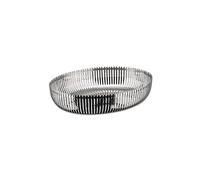 ALESSI Cesta ovalada de acero inoxidable de 26 cm plata