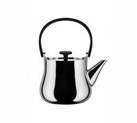 Alessi Cha NF01 - Tetera para Inducción con Infusor, Acero Inox, 90 cl | Tetera, diseñada por Naoto Fukasawa, con infusor extraíble, para té en hoja, apta también para inducción