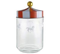 Alessi Circus MW30/100 - Tarro de Design Hermético, de Vidrio Serigrafiado con Tapa de Hojalata, 100 Cl