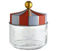 Alessi Circus MW30/50 - Tarro de Comida de Design en Vidrio Serigrafiado con Tapa Estañada, 50 Cl