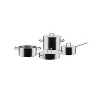 Alessi Convivio DC100S7 - Juego de Utensilios de Cocina de Design, Asas de Acero Inoxidable 18/10 con Revestimiento de PVD, Satinado