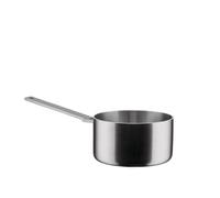 Alessi Convivio DC105/16 - Cazuela de Mango Largo en Trilamina de Design, apta para Inducción, en Acero Inoxidable y PVD con Fondo de Acero Magnético, 16 cm, Satinado