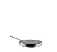 Alessi Convivio DC110/28 - Cacerola de Mango Largo en Trilamina, Apta para Inducción, en Acero Inoxidable y PVD, Revestimiento Cerámico Interno Antiadherente, 28 cm, Satinado