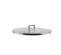 Alessi Convivio DC200/28 - Tapa de Design, en Acero Inoxidable 18/10, con Pomo de Acero y Revestimiento PVD, 28 cm, Satinado