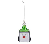 Alessi Cubik Penguin GJ02 5 - Adorno de Navidad de Diseño Vintage, Representando un Pingüino, en Vidrio Soplado Decorado a Mano, Multicolor