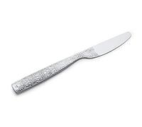 Alessi Cuchillo de postre en acero 18/10 Aisi 420 pulido con decoración en relieve, plata, 3 x 22 x 5,5 cm, juego de 6