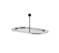 ALESSI Decorative Small Tray Bandeja de Acero Inoxidable, Plata, 1 cm