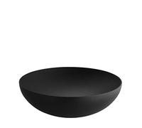 Alessi Double Copa de Doble Pared de diseño en Acero Colorado con Resina epossidica, con decoración en Relieve, Negro, Steel