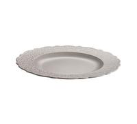 Alessi Dressed en Plein Air MW72 / 1 WG - Plato LLano de Diseño con Decoración en Relieve, Melamina, Gris Claro